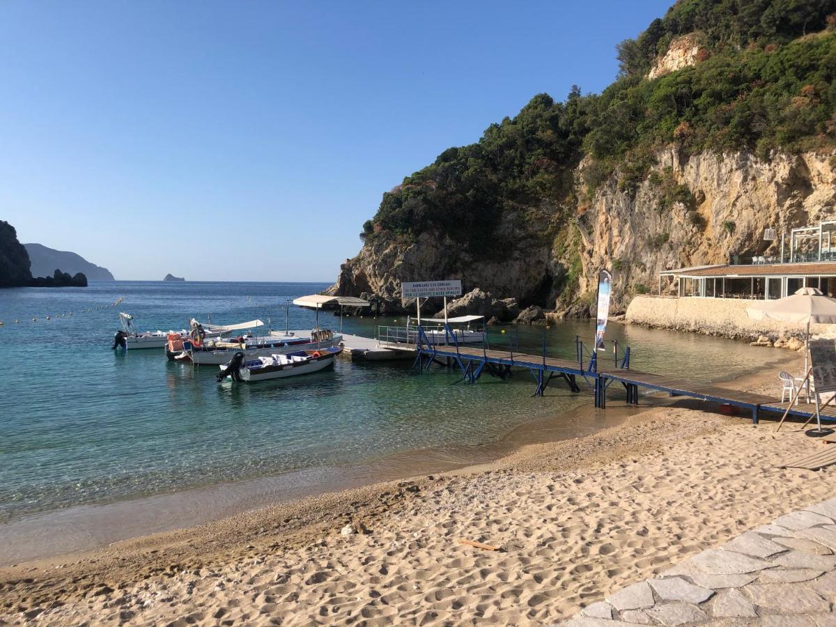 Villa Ampelaki "30 Meters To Beach" 帕莱欧卡斯提撒 外观 照片