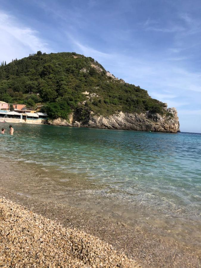 Villa Ampelaki "30 Meters To Beach" 帕莱欧卡斯提撒 外观 照片